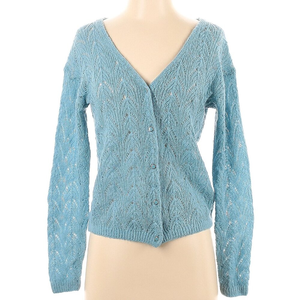 Aritzia Wilfred Front to Back Alpaca-Blend Cardigan Sweater in Palace Blue NWT